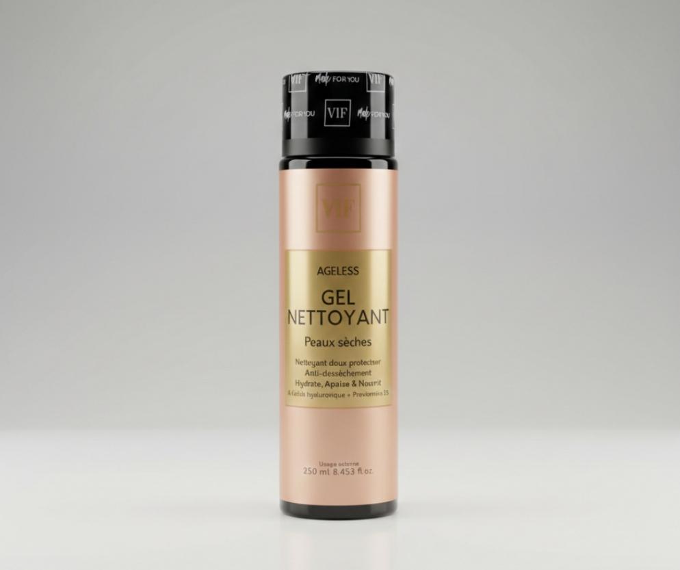 Gel nettoyant peaux seches