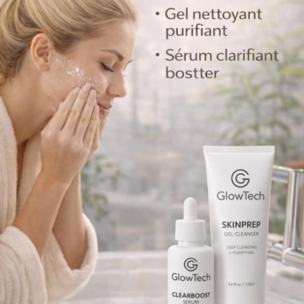 Skinprep Gel cleanser+clearboost serum anti acne